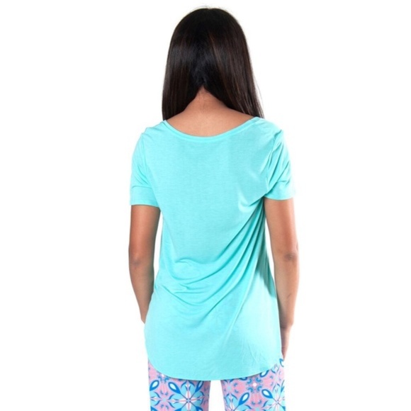 Turquoise Tunic Tee Shirt (T12-26-2) - Picture 2 of 2